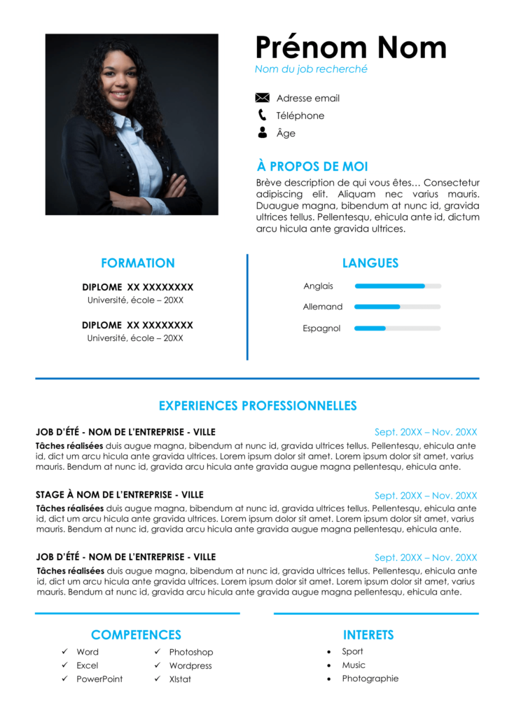 curriculum vitae cameroun