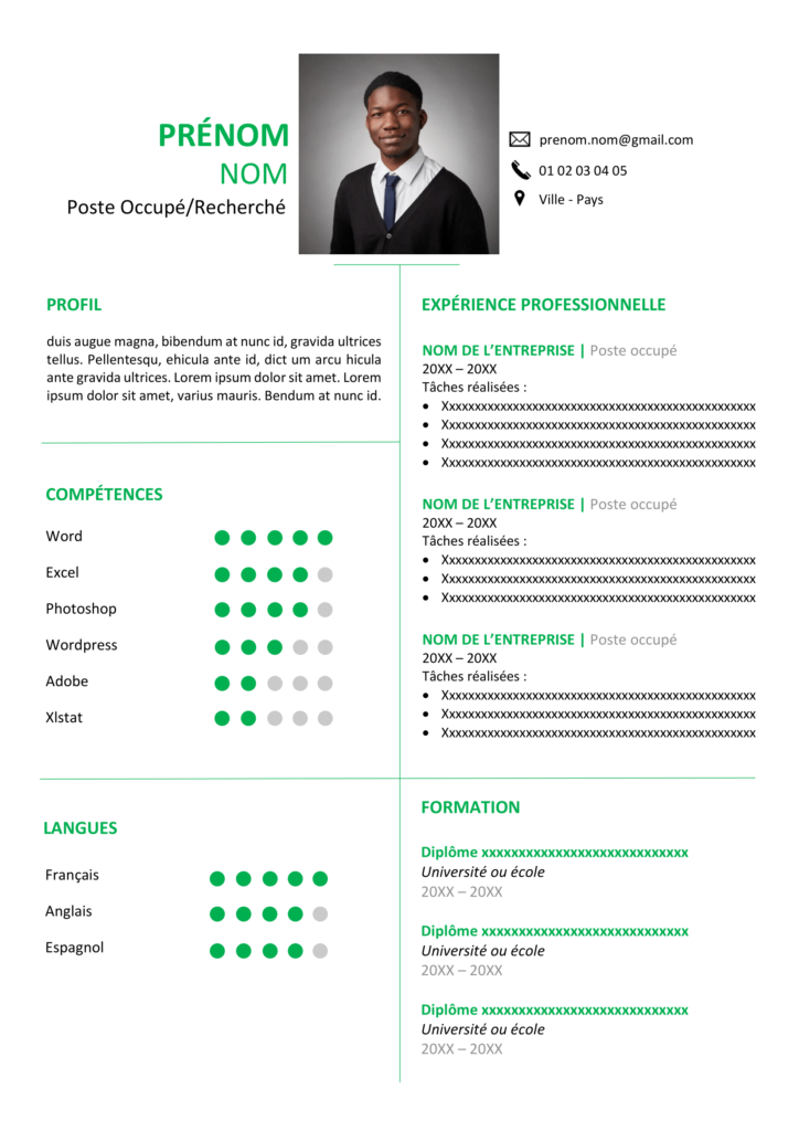 Curriculum vitae Guinée